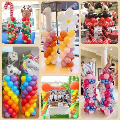 Toosci 2025 Upgraded Balloon Column Stand Kit, 7 Feet Height Adjustable Balloon Tower Pillar with Reusable Metal Telescopic Design for Graduation, Wedding, Baby Shower, Birthday Party Decoration - Image 6