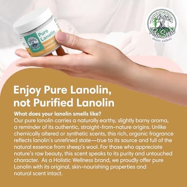 100% Pure Lanolin Cream - Handmade, Unrefined Balm for Dry & Itchy Skin, Cracked Lips, Breastfeeding, Baby Care, Moisture-Rich, Nursing Essentials & Petroleum-Free, Perfect for Hands, Face & Paw Care - Image 5