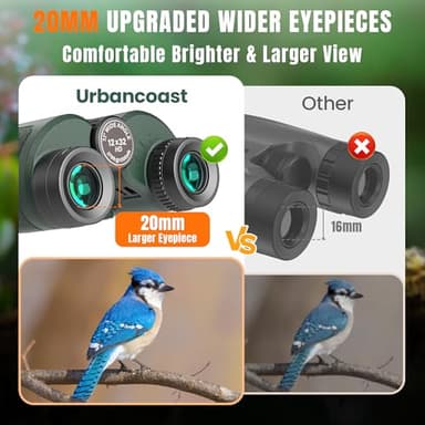 12x32 Compact Binoculars for Adults and Kids - High Powered Lightweight Small Binoculars with Large View - Super Bright Waterproof Binocular for Bird Watching Travel Cruise Ship Hiking Sports Concert - Image 2