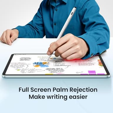 Hastraith Dual Tip Stylus Pen for iPad(2025-2018),13 Mins Fast Charge with Tilt Sensitivity and Palm Rejection for iPad 11/10/9/8/7/6th Gen,Air 7/6/5/4/3/M3/M2,Pro 13"/12.9"/11"/M4, Mini 7/6/5th,White - Image 3