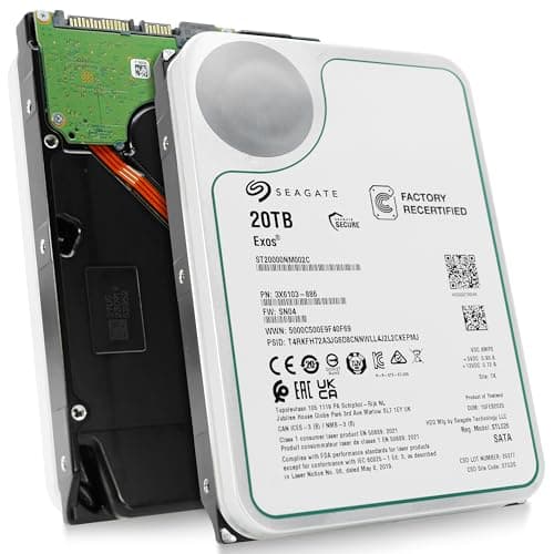 Seagate Exos 20TB 7.2K RPM SATA 6Gb/s 3.5in Enterprise HDD ST20000NM002C (Renewed) - Image 1