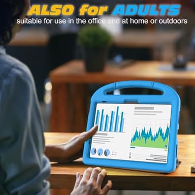 SUPLIK Kids Case for iPad A16 11-Inch 2025 (11th Gen) & iPad 10th Generation (10.9" 2022), Durable Shockproof Stand Cover with Screen Protector/Pencil Holder/Handle for Kids, Blue - Image 9