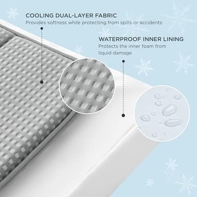 Bedsure Cooling Dog Bed for Small Dogs - Orthopedic Flat Puppy Beds with Removable Washable Cover, Egg Crate Foam Pet Mat, Suitable for Pet Up to 20 lbs - Image 3