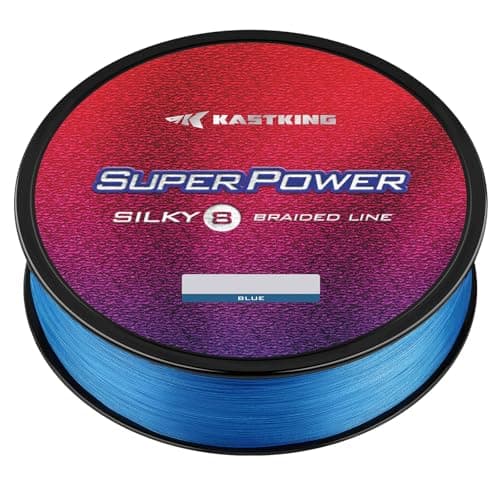 KastKing Superpower Silky8 Braided Fishing Line, Blue, 8 Strands, 80 LB, 300 Yds - Image 1