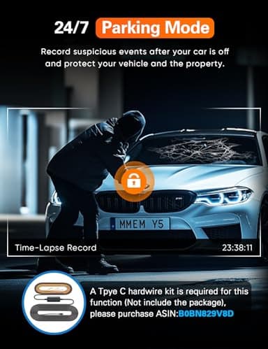 Navycrest 4K+2.5K WiFi Dash Cam Front and Rear, Built-in 5G WiFi, Free 64GB Card, Dash Camera for Cars, Dual Dashcam, G-Sensor, 24/7 Parking Mode, 3'' IPS Screen, Loop Recording, WDR Silver - Image 8