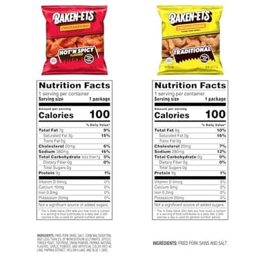 Baken-Ets Pork Rinds, Variety Pack, 0.625 Ounce (Pack of 24) - Image 2