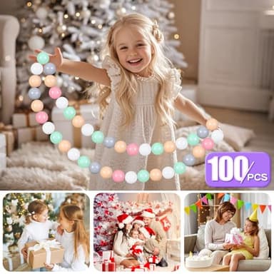 GOGOSO 100 Pit Balls Plastic Balls for Baby Toddlers GirlsToddlers for Playhouse, Baby Pool, Play Ball Fun Centers, for Babies, Kids, Toddlers 1-3, Phthalate Free BPA Free - Image 3