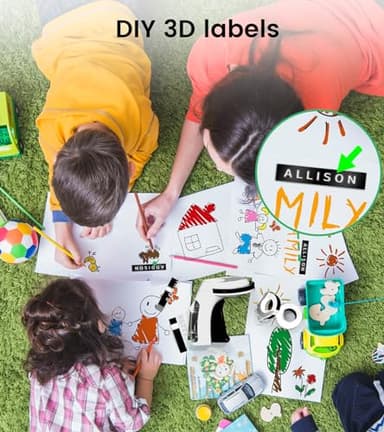 EazeID Embossing Label Maker Machine with Tapes, Old School Vintage Label Maker Embossed, Retro 3D Embosser Manual Labeler with 3 Rolls 9mm Labels-Waterproof for Home Office Kids DIY Craft Scrapbook - Image 9