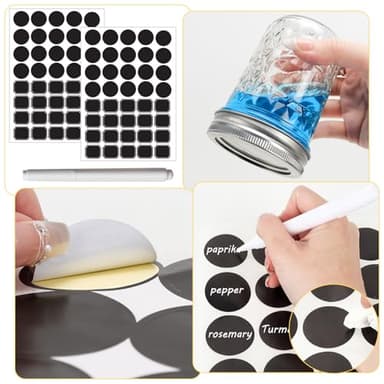 CycleMore Mason Jars 8 oz, 24 Pack Canning Jars with Mixed Color Airtight Lids, Half Pint Canning Jar Ideal for Fermenting, Jam, Honey, Pickling, Wedding/Shower Favors, DIY Decors - Image 5