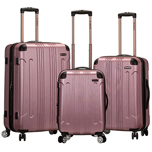 Rockland London Hardside Expandable Luggage with Spinner Wheels, Pink, 28-24-20-Inch - Image 1