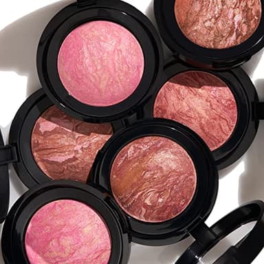 LAURA GELLER NEW YORK Baked Blush-n-Brighten Marbleized Blush for Cheeks - Sunlit Rose - Satin Finish - Buildable Color - Image 8