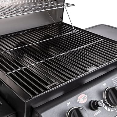 Char-Griller® Grillin' Pro 3-Burner Propane Gas Grill in Black with 40,800 BTU, Cast Iron Grates and Warming Racks, 630 Cooking Square Inches, Model E3001 - Image 6