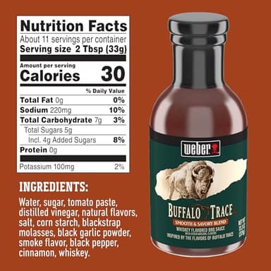 Weber Buffalo Trace Whiskey Flavored BBQ Sauce, 13.3 oz - Image 2