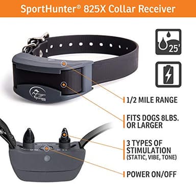 SportDOG SportHunter 825X - Remote Training Collar - Half-Mile Range Trainer - Waterproof Dog E-Collar - Quick-Charge Battery - Static, Vibration, & Tone Modes - Image 4