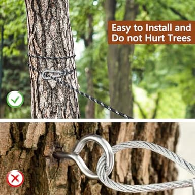 XiaZ Dog Camping Leash, 50ft Portable Overhead Trolley System for Dogs up to 200lbs, Dog Tie Out Cable, Camping, Parks, Outdoor Events,5 min Set-up,Black - Image 5