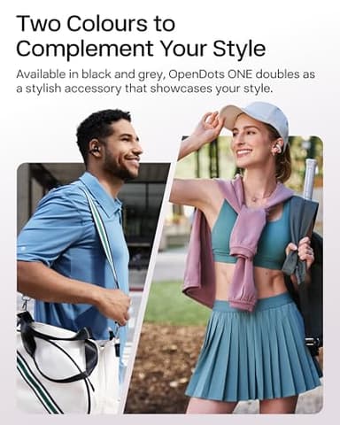 SHOKZ OpenDots ONE - Open-Ear Headphones - Wireless Bluetooth Earbuds with Microphone - Secure, Lightweight, Clip-On Fit - Premium Dolby Audio - Water Resistant - Fast Charging - Up to 40 hrs Playtime - Image 8