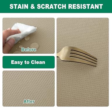 Biscaynebay Textured Fabric Square Tablecloths 54x54 Inches, Natural Water Resistant Spill Proof Table Cloth Washable Small Card Folding Table Covers for Dining, Kitchen, Wedding and Parties - Image 6