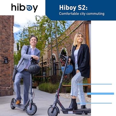 Hiboy S2 Electric Scooter - 8.5" Solid Tires - Up to 17 Miles Long-Range & 19 MPH Portable Folding Commuting Scooter for Adults with Double Braking System and App (Black&Space Grey) - Image 8