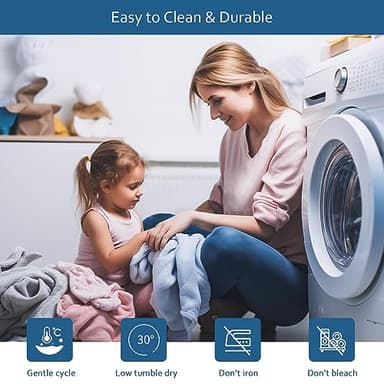 Waterproof Mattress Protector King Size,Mattress Cover Protector, Smooth Top Mattress Protector for Kids, Breathable Skin Friendly and Noiseless Fitted Sheet,King Size,Polyester - Image 5