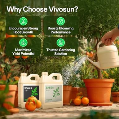 VIVOSUN Liquid Nutrients Base A & B Bundle, Grow Big Hydroponic Fertilizer, Supports Vegetative and Flowering Stages for Outdoor, Indoor Plants, Best Plant Food, Set of Quarts - Image 3