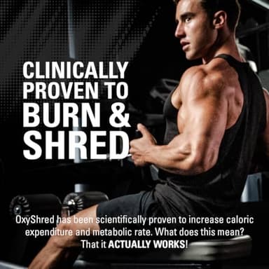 EHP Labs OxyShred Pre Workout Powder - Preworkout Powder with L Glutamine & Acetyl L Carnitine, Energy Boost Drink - Kiwi Strawberry, 60 Servings - Image 6