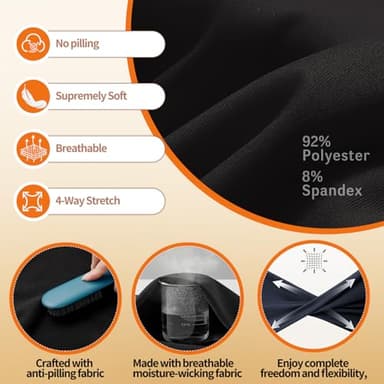 FULLSOFT 3 Pack Leggings for Women Non See Through-Workout High Waisted Tummy Control Running Yoga Pants(3 Pack Black,Black,Black,Small-Medium) - Image 3