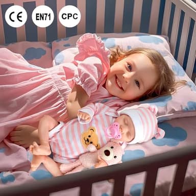 SPICIMOMO Realistic Reborn Baby Dolls Girl - Lifelike Real Life Full Body Vinyl 18 Inches Baby Doll That Looks Real, Gift for Toddlers Kids 3+ - Image 6