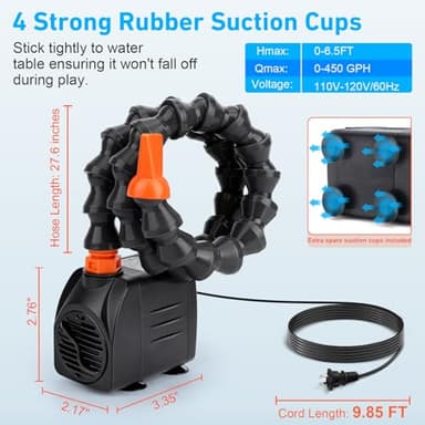 Water Table Pump, Water Pump for Kids Water Table Fun Summer Outdoor Water Table Toys Outside Water Table Accessories for Toddlers Kids - Image 5
