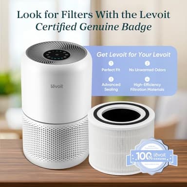 LEVOIT Air Purifier for Home Allergies Pet Hair in Bedroom, Covers Up to 1073 ft² by 56W High Torque Motor, AHAM VERIFIDE, 3-in-1 Filter with HEPA Sleep Mode, Remove Dust Smoke Odor, Core300-P, White - Image 5