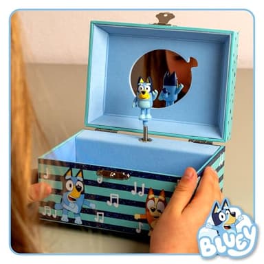 Mini Treasures Bluey Jewelry Box for Girls - Musical Jewelry Box with Spinning Figurine, Bluey Toys for Kids Ages 3-5 - Plays Bluey Theme Song - 6 x 4.7 x 3.5 in - Image 5