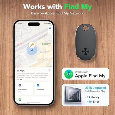 Air Tags-4 Pack, Bluetooth Tracker Works with Apple Find My APP (iOS Only), Keys Finder and Item Locator for Luggage, Backpack, Suitcases, Replaceable Battery, IP67 Waterproof Tracking Tag - Image 2
