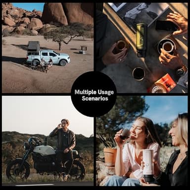 OutIn Nano Portable Electric Espresso Machine, Travel Coffee Maker for Camping, Car Coffee Maker Self-Heating with USB-C, With Ground Coffee & NS Capsule for RV, Hiking, Office - Image 6