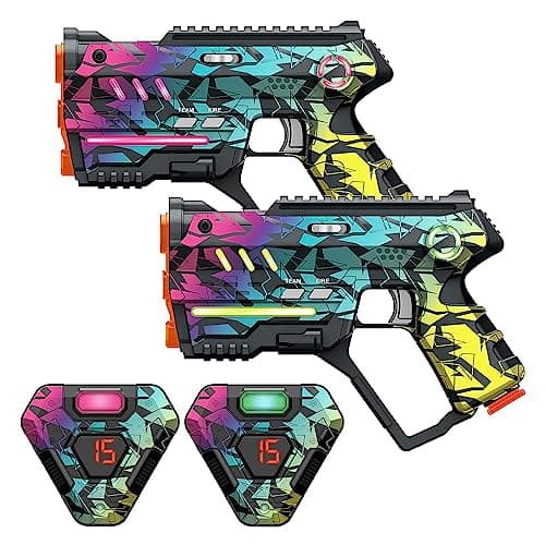 Laser Tag Set of 2, Lazer Tag Game for Kids Indoor & Outdoor Play, Gift Ideas for Kids Teens and Adults, Cool Toys for Teenage Ages 8 9 10 11 12+Year Old Boy & Girls - Image 1