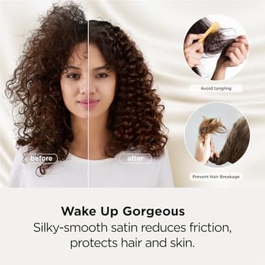 Bedsure Satin Pillowcases, Similar to Silk Pillow Cases Queen Size Set of 2, Pure White Cooling Pillow Case for Sleeping Women with Envelope Closure, Gifts for Women Men, 20x30 Inches, 2pcs - Image 3