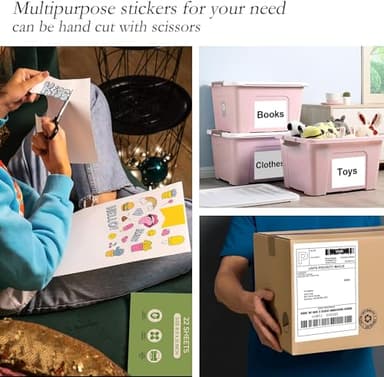 NefLaca 4000 Full Sheets Sticker Paper for Laser & Ink Jet Printers, 8.5" x 11" Full Sheet Address Shipping Label, 4000 Sheets 4000 Labels - Image 3