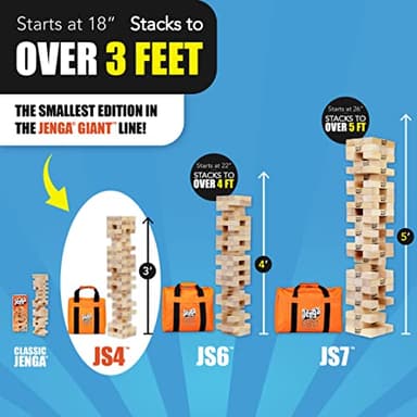 Jenga Giant - Hardwood Blocks - Stacks to Over 3 feet - Officially Licensed - JS4 - Image 3