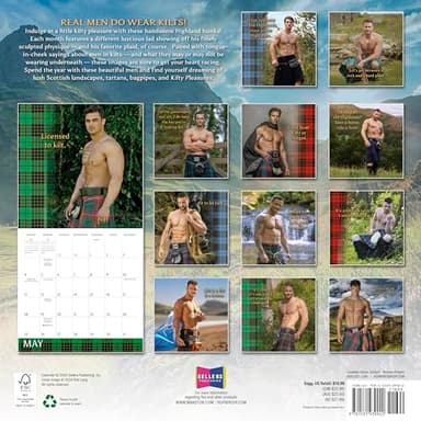 Kilty Pleasures 2025 Wall Calendar, 16-Month Humor & Comic Calendar, 12" x 12" - Image 2