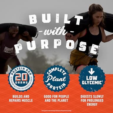 CLIF BUILDERS Protein Bars - Chocolate Flavor - 20g Plant Based Protein - Gluten Free - Non-GMO - Low Glycemic - No Artificial Sweeteners - 2.4 oz. (12 Pack) - Image 4