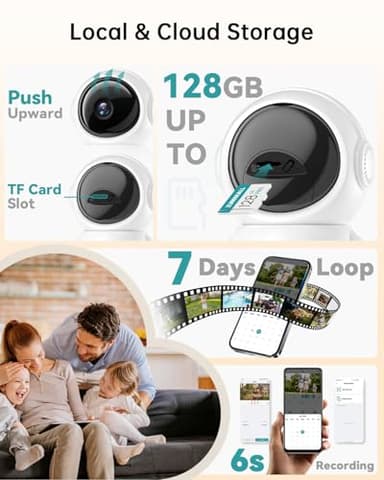 ZUMIMALL Security Camera Indoor, 5G/2.4G WiFi Baby Monitor with Camera and Audio, 2K Wired Pet Cameras for Home Security, One-Click Call, Auto Tracking, Cry/PIR/AI Detection, Alexa/ONVIF/Cloud - Image 7