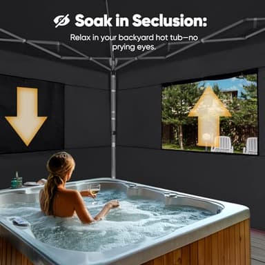 Quictent Privacy 10x10 Pop up Canopy Tent with Sidewalls and Roll-up Ventilated Windows, One Person Setup, Easy Outdoor Commercial Gazebo Shelter Enclosed Waterproof, Bonus 4 Sandbags - Image 4