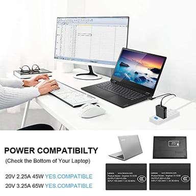 Charger for Lenov Laptop Computer 65W 45W Round Tip Power Supply AC Adapter for Lenovo IdeaPad 330-14, 330-15, 330-17, 510-15, 330s-14, 330s-15 Lenovo Flex 6-14 Laptop Charger - Image 6