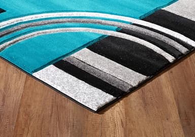 GLORY RUGS Area Rug Modern Soft Hand Carved Contemporary Floor Carpet with Premium Fluffy Texture for Indoor Living Dining Room and Bedroom Area (Turquoise, 5x7) - Image 7