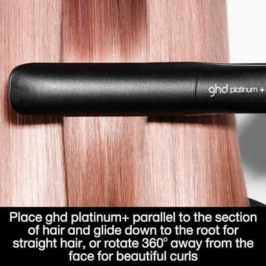 ghd Platinum+ Styler - 1” Smart Flat Iron Hair Straightener - Professional Ceramic Styling Tool with Predictive Heat Control and Automatic Shut-Off - More Shine and More Color Protection - Black - Image 6