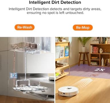 roborock Qrevo Pro Robot Vacuum and Mop with FlexiArm Design Edge Mopping, Dynamic Hot Water Mop Washing and Auto Mop Drying, Intelligent Dirt Detection (Renewed - Image 6