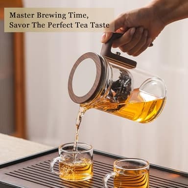 Enchanti Tea Pot - 800ml/27.1oz Witchcraft Magic Glass Teapot, Magnetic Water Separation Design, Borosilicate Infuser Pot with Strainer for Loose Leaf & Herbal Teas, Ideal for Tea Maker - Image 4