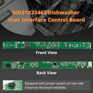 WD21X23462 Dishwasher User Interface Control Board, Compatible with GE Dishwashers, Replace WD21X31902, WD21X23702, WD21X31902C - Image 4