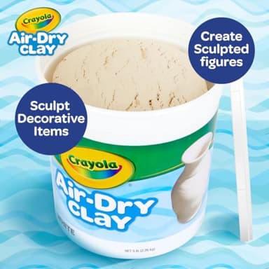 Crayola Air Dry Clay (5lbs), Teacher Supplies, Natural White Modeling Clay for Kids, Sculpting Material, Bulk Craft Supplies, School Classroom Must Haves - Image 4