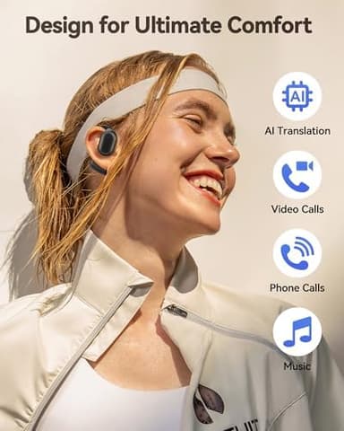 AI Translation Earbuds Real Time B0F4D39G13 for Travel Business Meeting, Black - Image 9