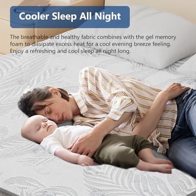 California King Mattress, 14 Inch Hybrid Cal King Size Mattress in a Box with Gel Memory Foam, Upgraded Strengthen Pocket Spring for Motion Isolation, Pressure Relief, Edge Support, 72"*84"*14" - Image 7