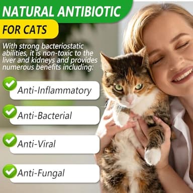 Antibiotics for Cats, Natural Antibiotic Pet Supplements Supports Immune & Cats Allergy Relief, Cat Multivitamin UTI Drops for All Ages & Breeds of Cat, Chicken Flavour - 2 Fl Oz / 1 Pack - Image 4